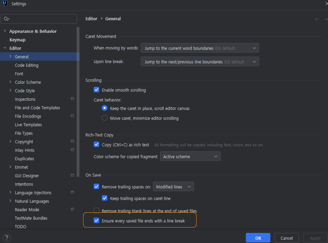 intellij-settings
